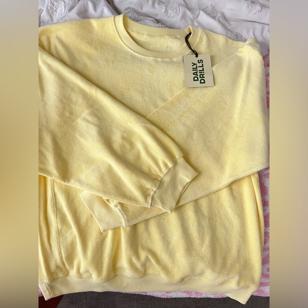 Nwt butter terry xs/s oversized crewneck!